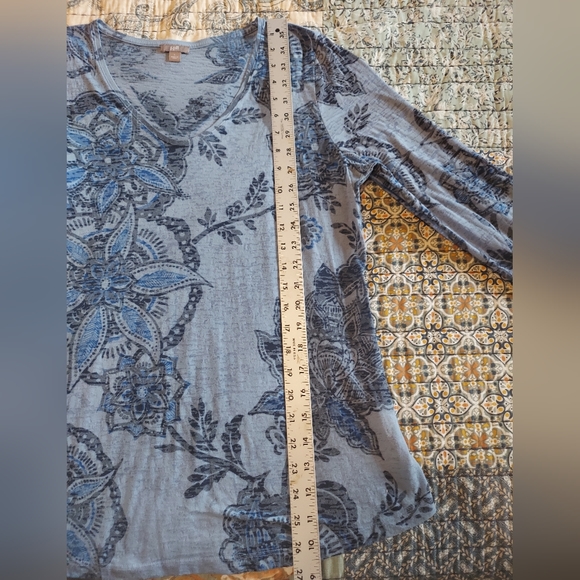 JJill blue floral tee - Picture 5 of 7